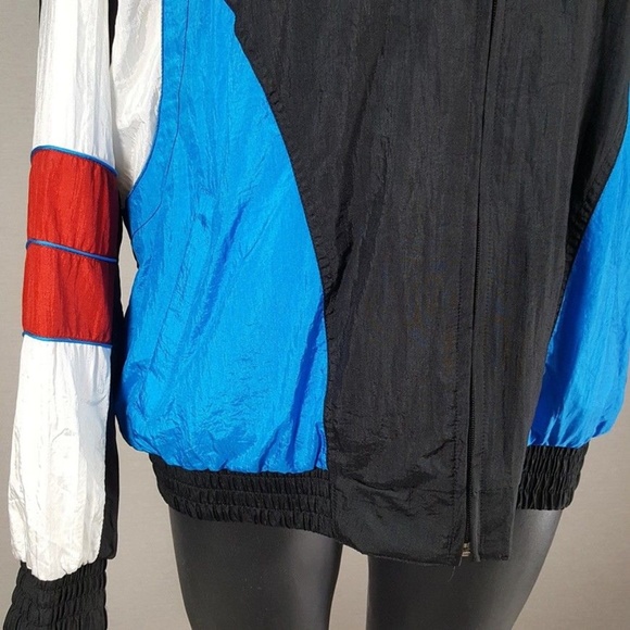 NEW Vintage Wilson Tennis Zip Up Jacket Colorblock Windbreaker L 80s NWT - Picture 6 of 8